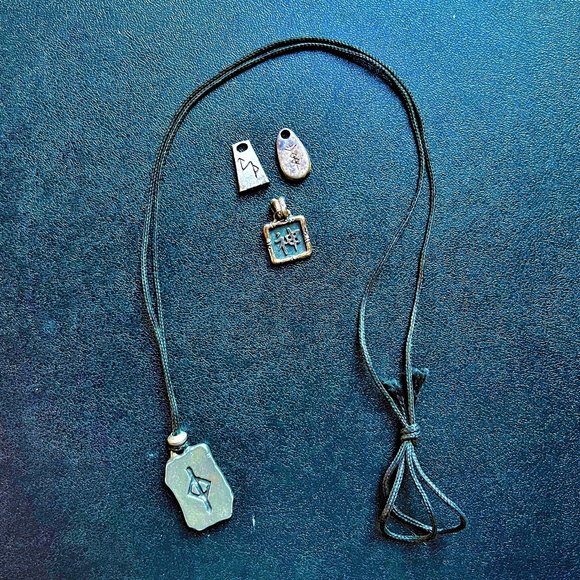 Unisex Rune Necklace + Three Additional Runes Bundle - Picture 1 of 9